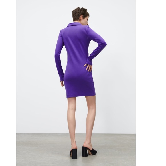 NEW ZARA Shirt dress with ruching - Picture 7 of 10